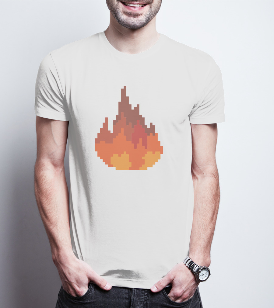 Sapnap Merch Fine Pixel Fire Flames T-Shirt