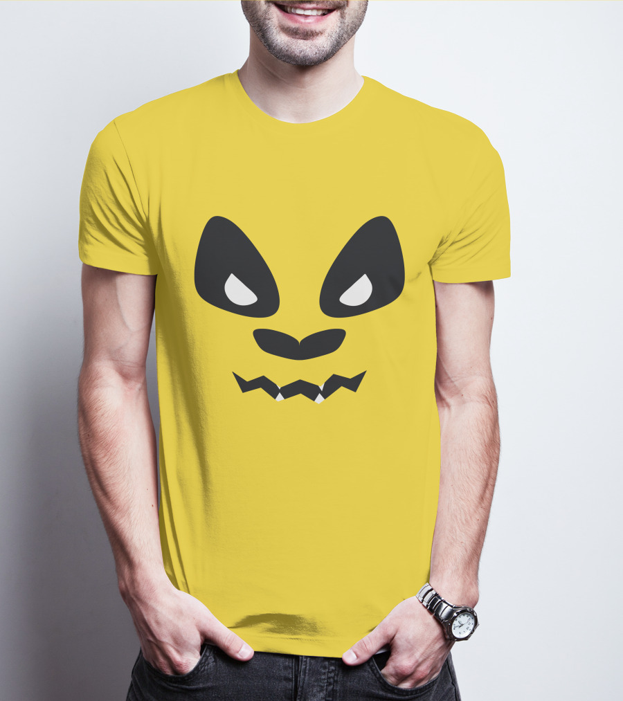 Sapnap Merch Halloween Panda Face Yellow T-Shirt