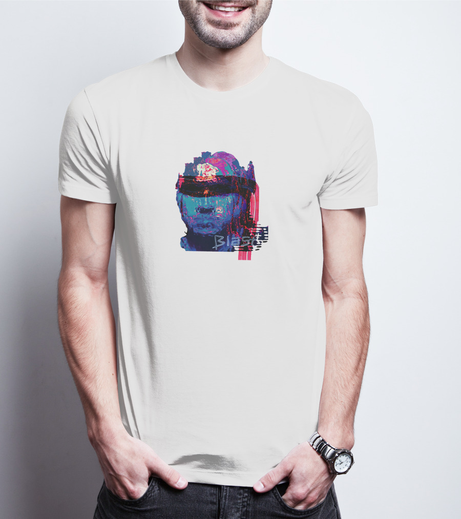 Blast Love Store Neon Abstract Visor Face T-Shirt
