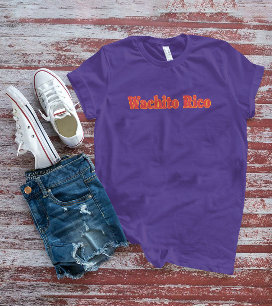 Wachito Rico Purple Text T-Shirt
