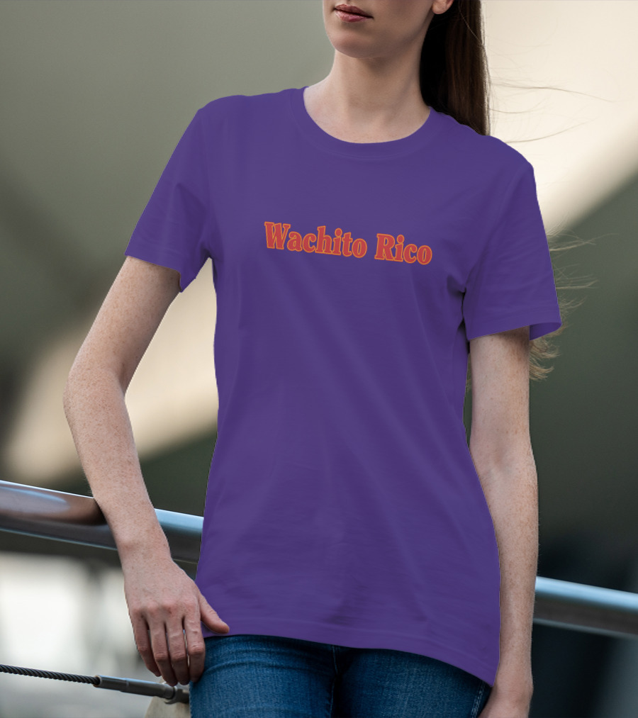 Wachito Rico Purple Text T-Shirt
