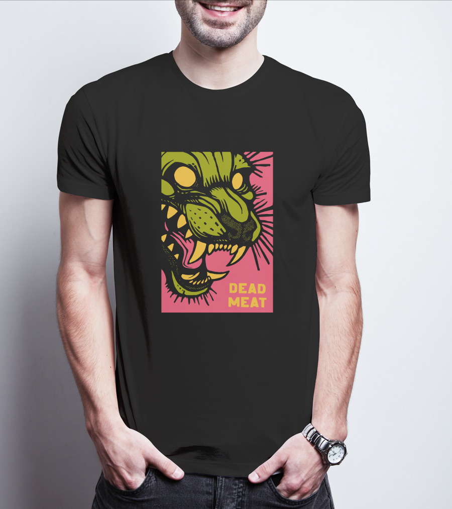 Stablercake Dead Meat Neon Tiger Face T-Shirt