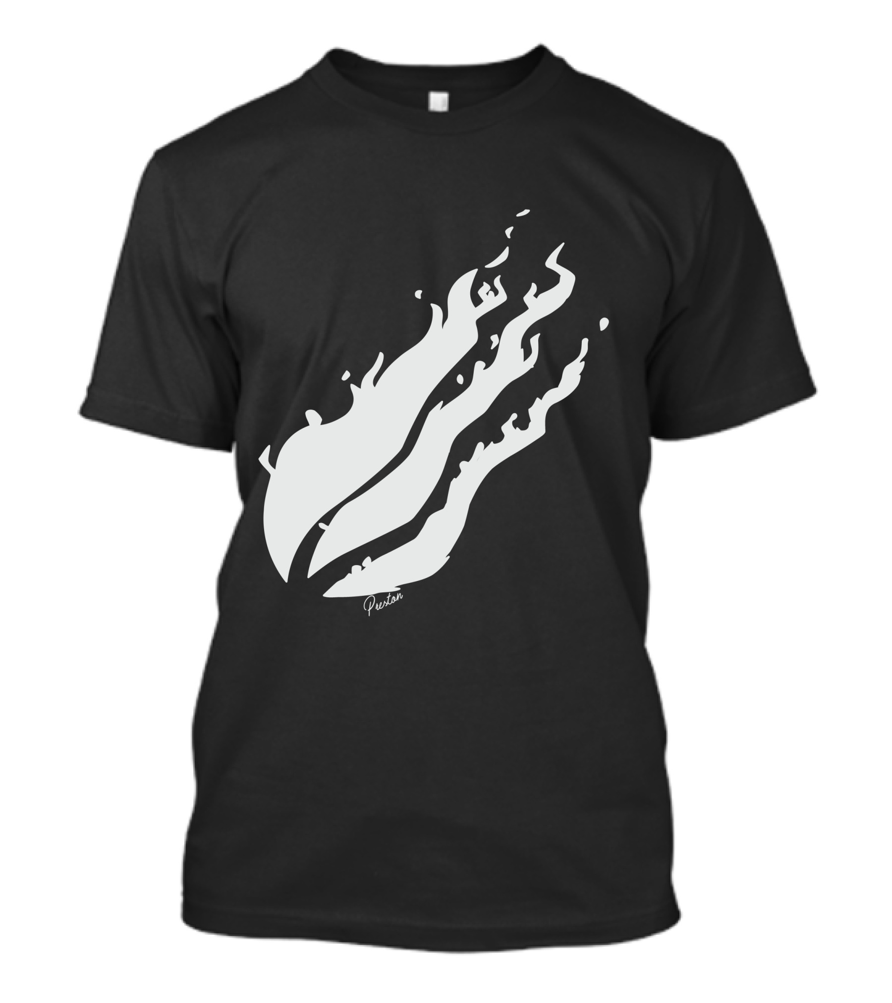 Preston Flame Black White T-Shirt