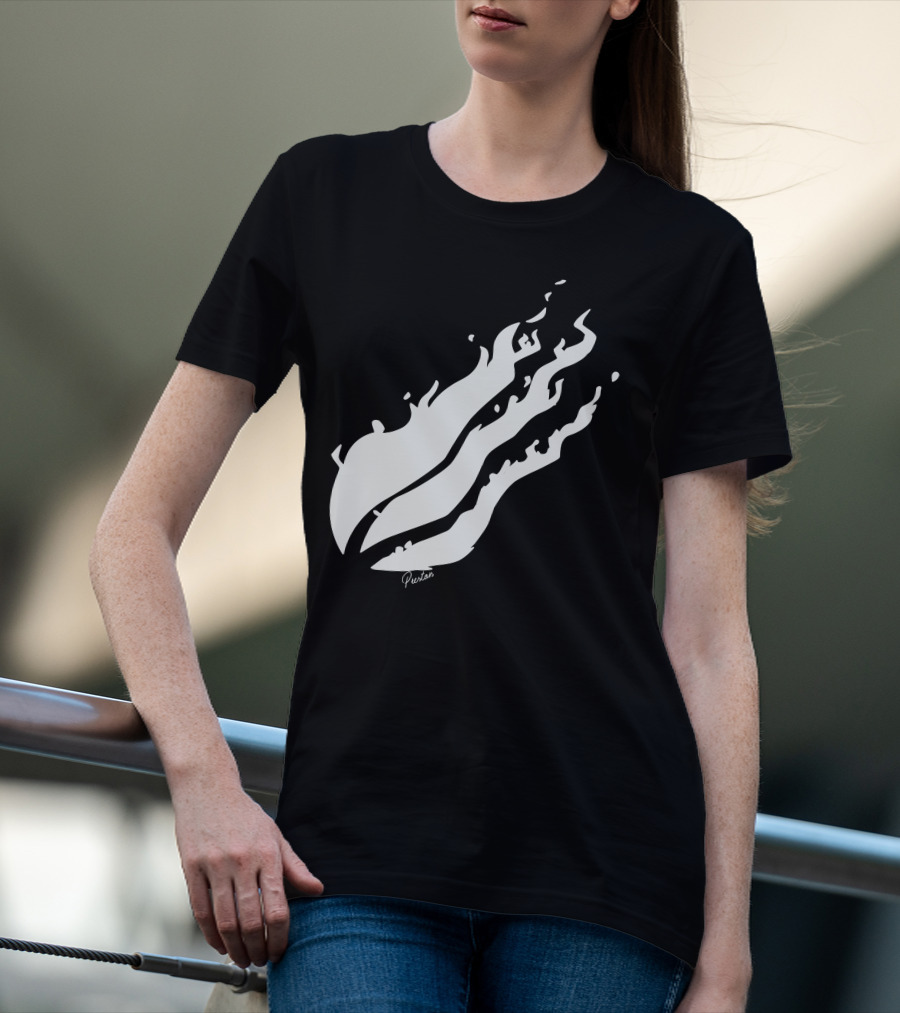 Preston Flame Black White T-Shirt