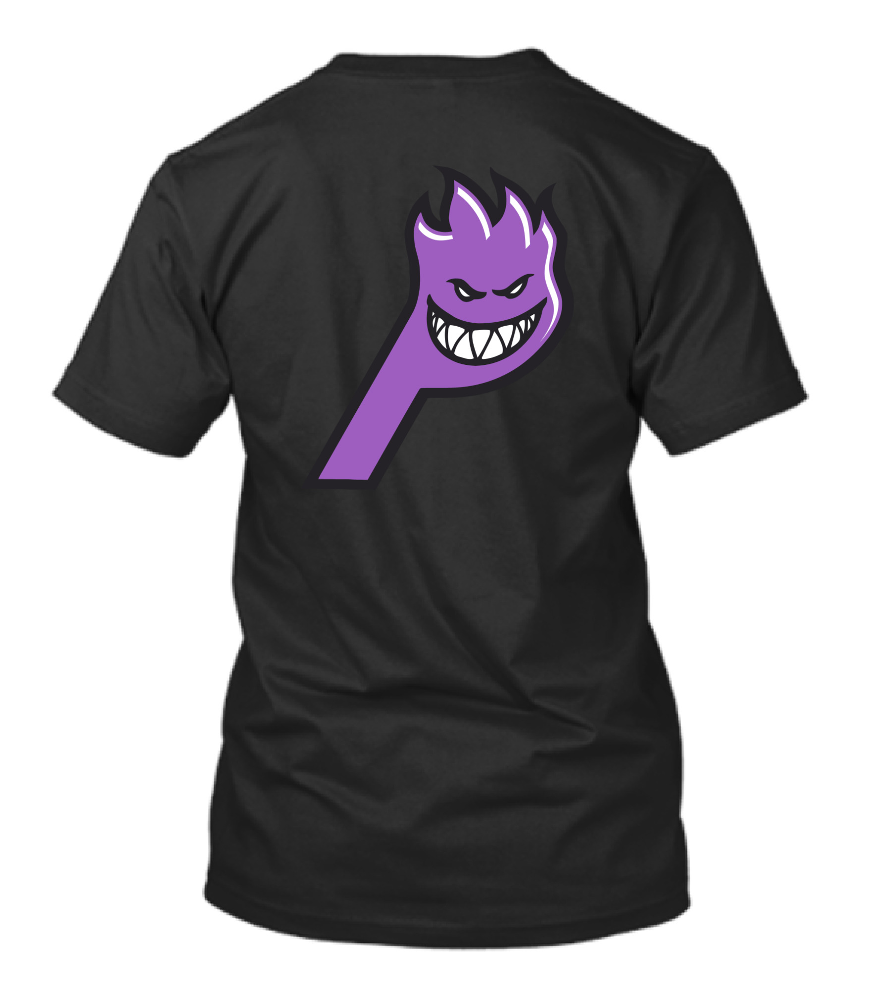 Palace Spitfire Purple Flame Logo With Smiling Face T-Shirt
