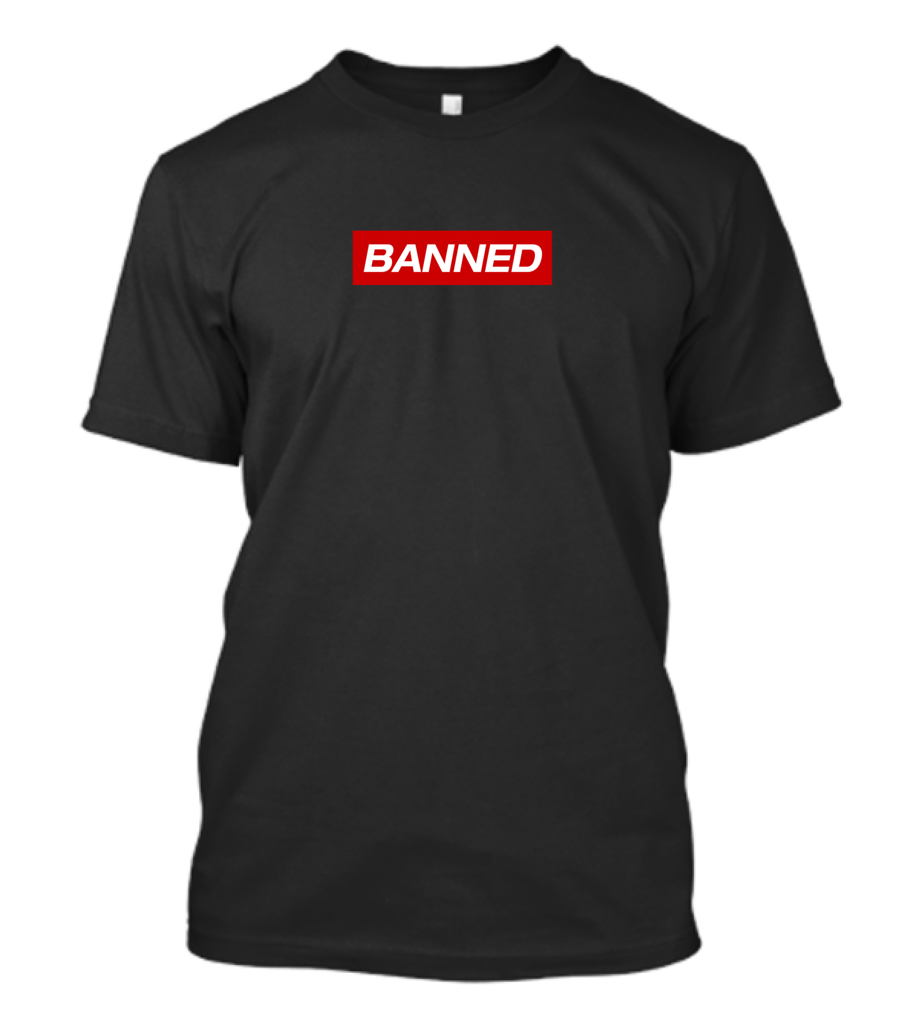 Banned Crank Gameplays Bold Red Block Text T-Shirt