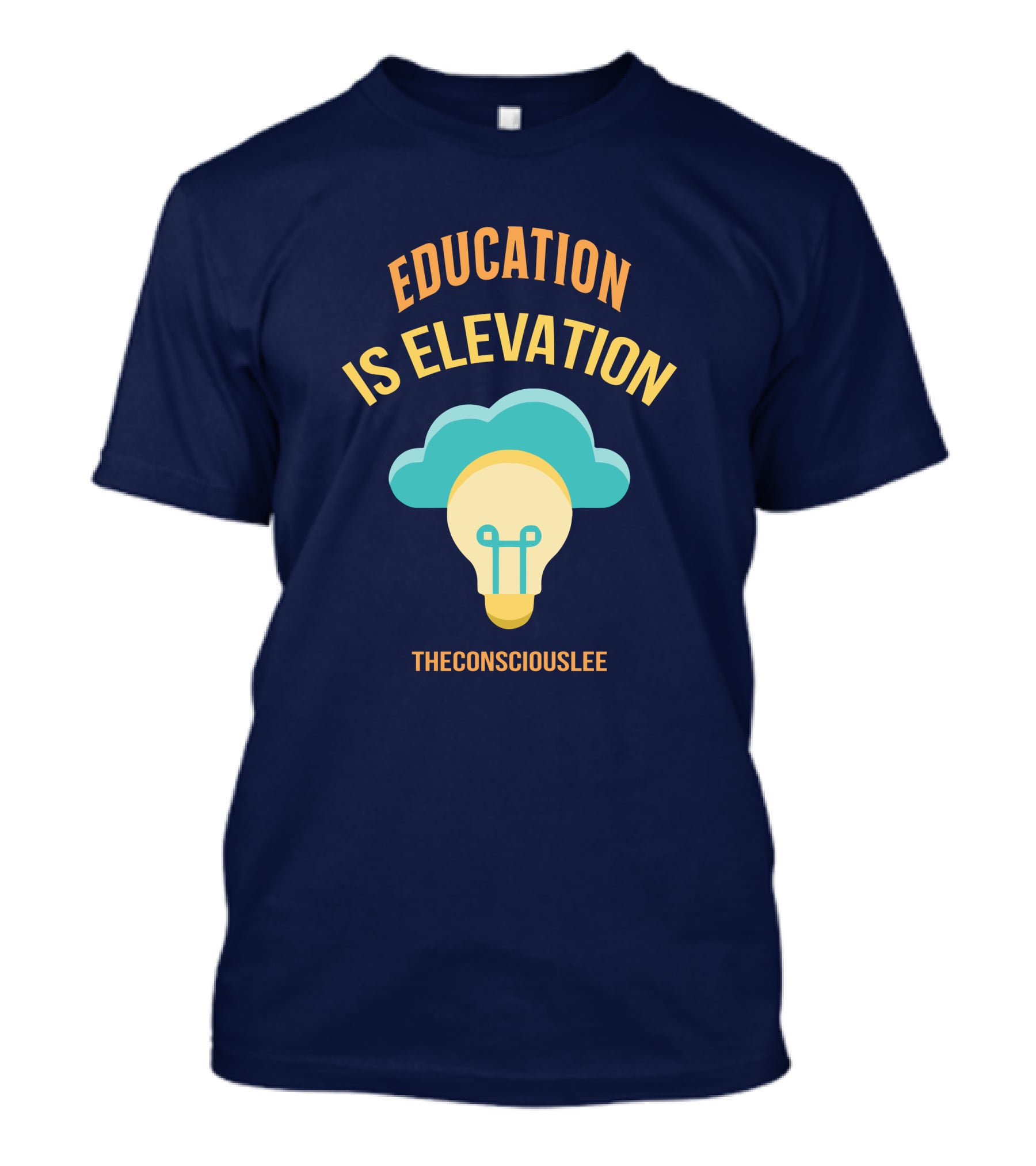 Education Is Elevation The Consciouslee Light Bulb And Cloud T-Shirt