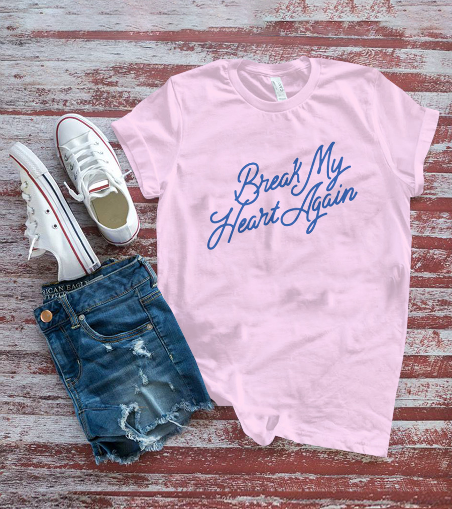 Finneas Break My Heart Again Merch Pastel Typography T-Shirt