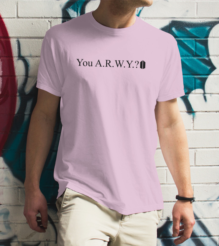 You A.R.M.Y.? With Icon Symbol Pink Background T-Shirt