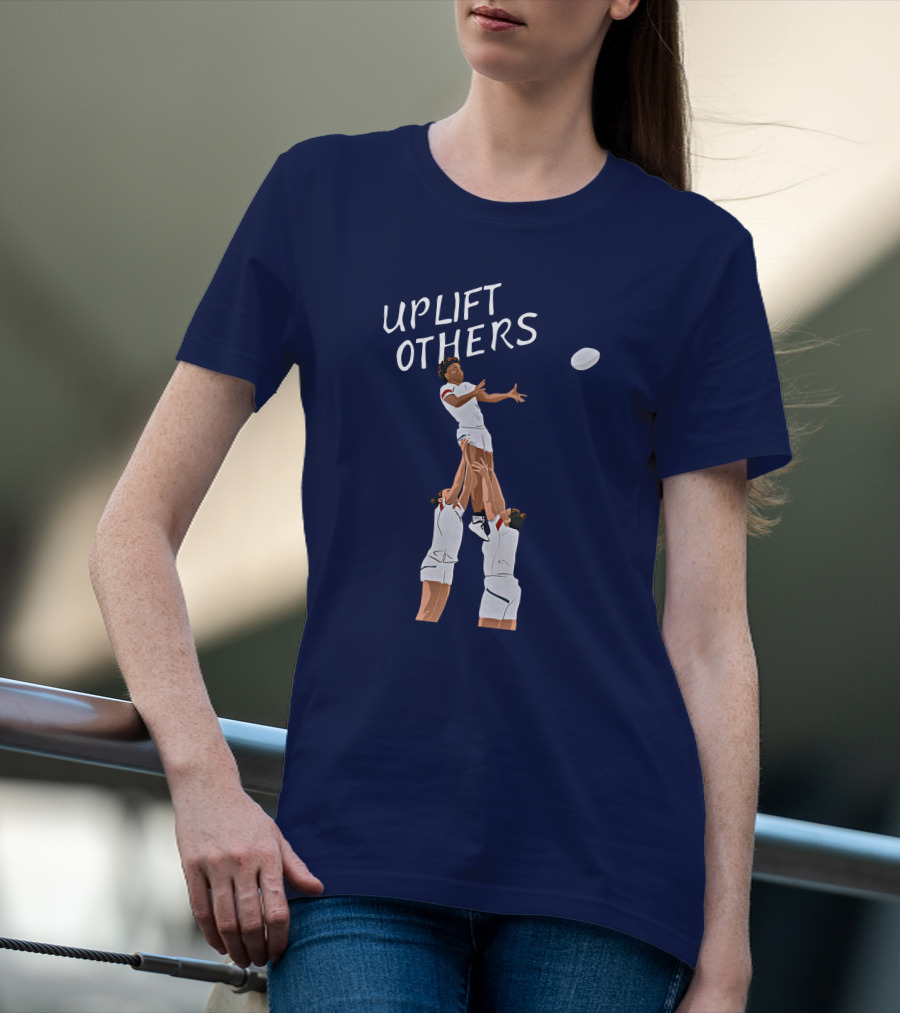 Kristhomas11 Uplift Others Rugby Teamwork Inspired T-Shirt