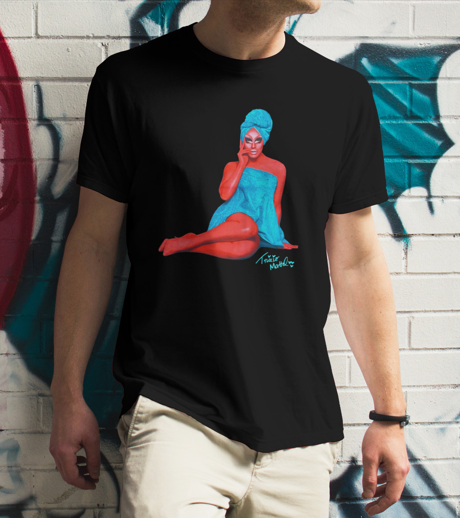 Trixie Mattel Merch Full Coverage Blue Towel And Turban Iconic Pose T-Shirt