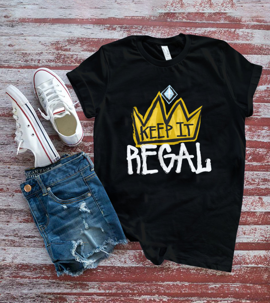 Keep It Regal Yellow Crown Diamond Emblem T-Shirt