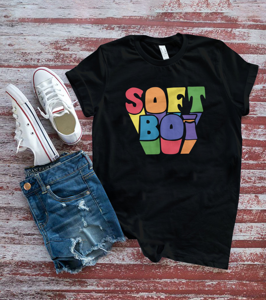 Crankgameplays Soft Boi Colorful 3D Text Merch T-Shirt