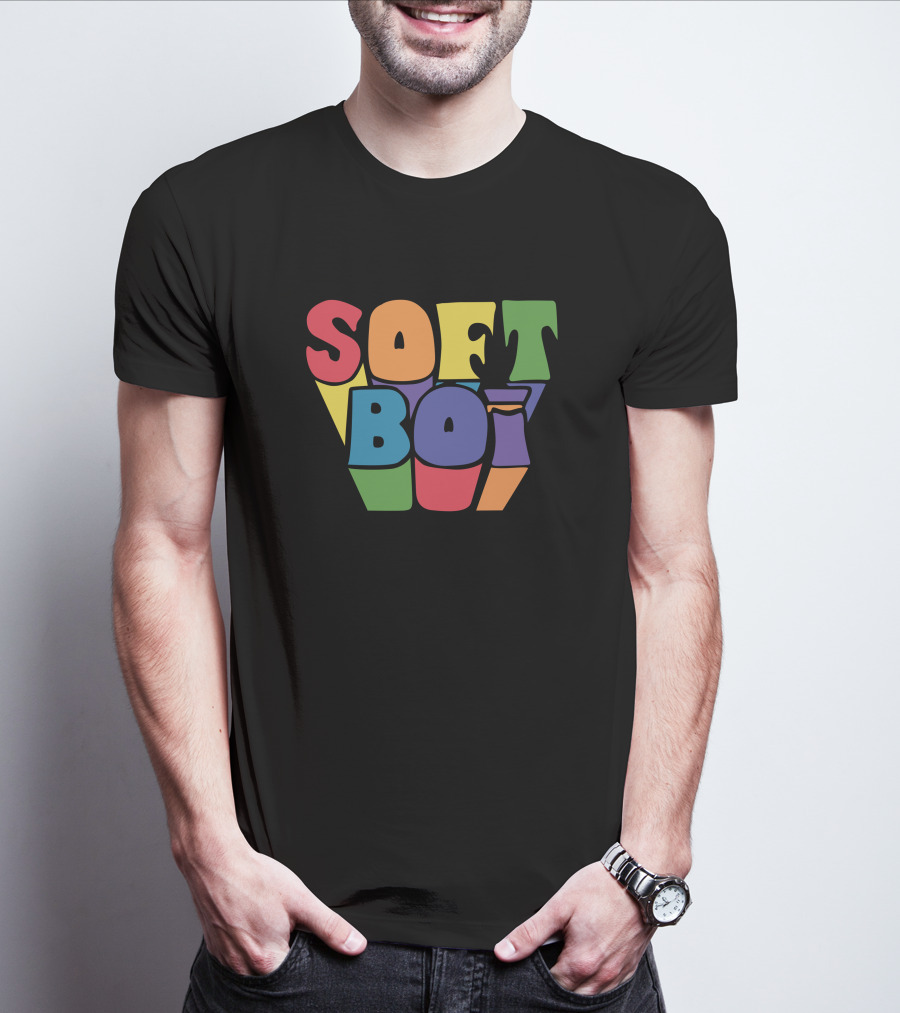 Crankgameplays Soft Boi Colorful 3D Text Merch T-Shirt