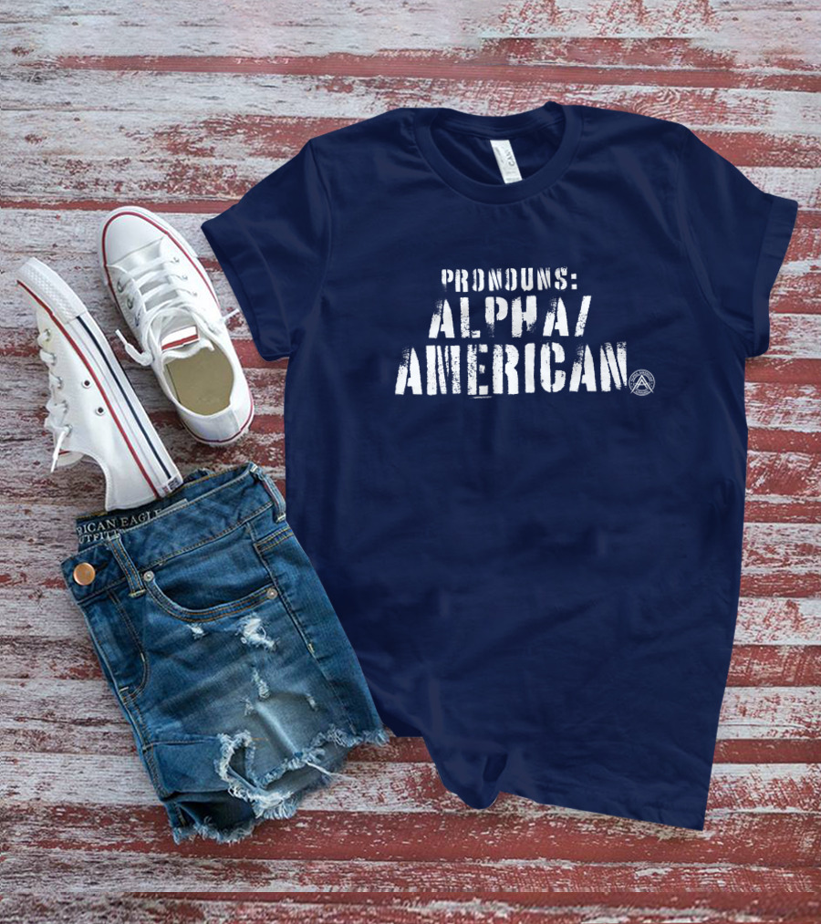 Alpha American Pronouns Alpha American Textured T-Shirt