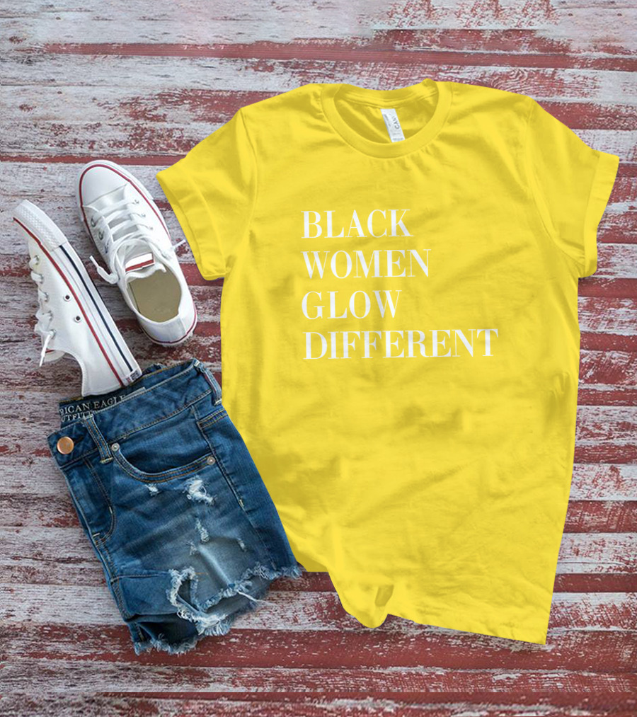 Black Women Glow Different Angela Bassett T-Shirt