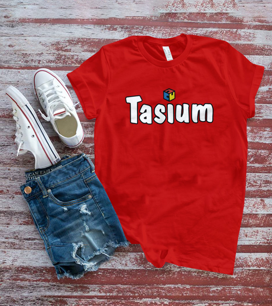 Tasium Merch Iconic Cube Style Fidget Infused T-Shirt