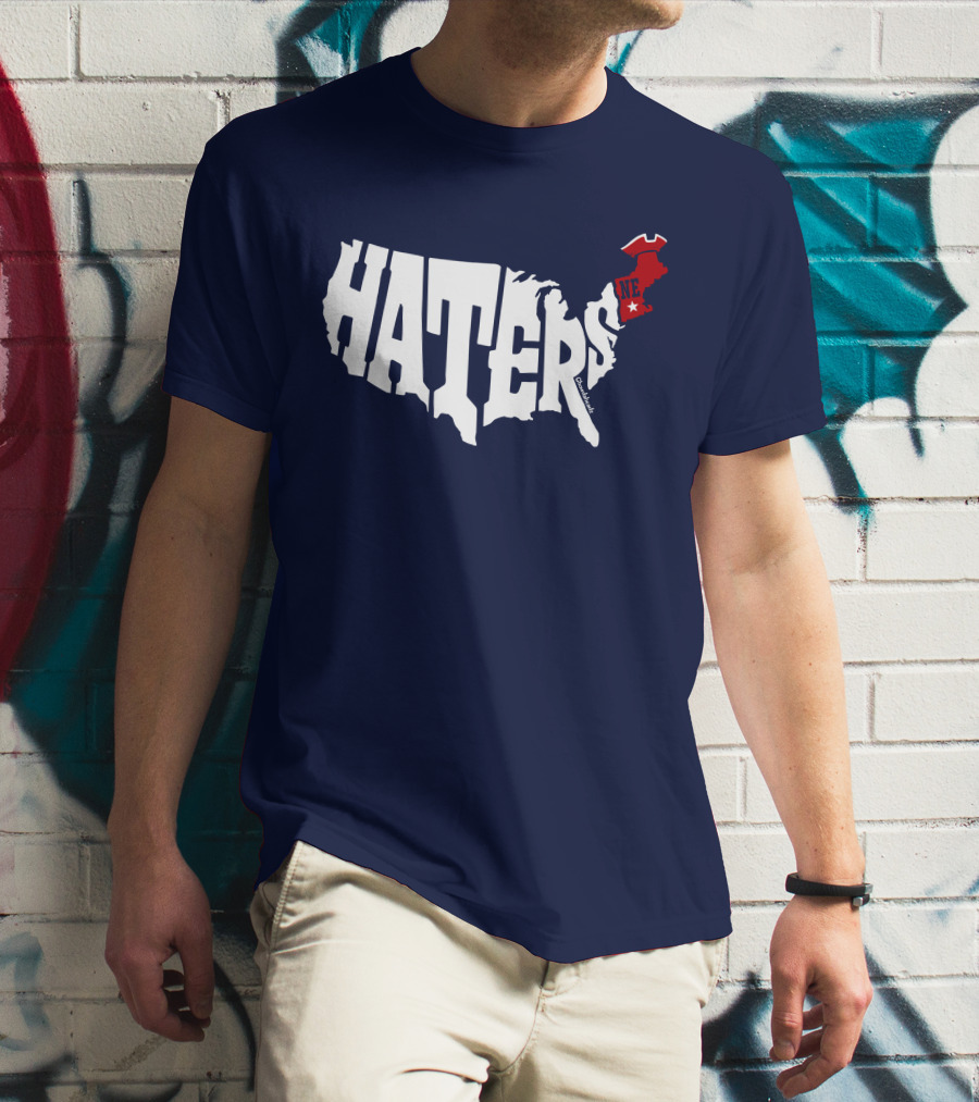 Haters New England Patriots Map T-Shirt