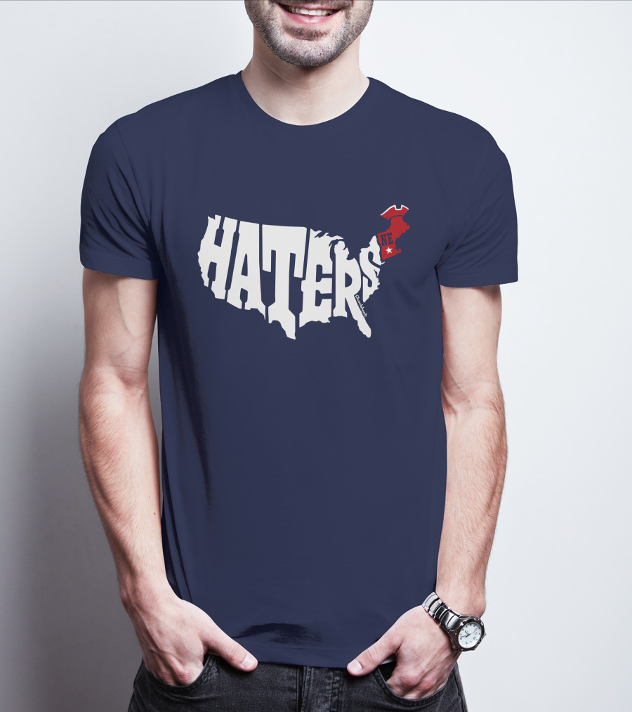 Haters New England Patriots Map T-Shirt