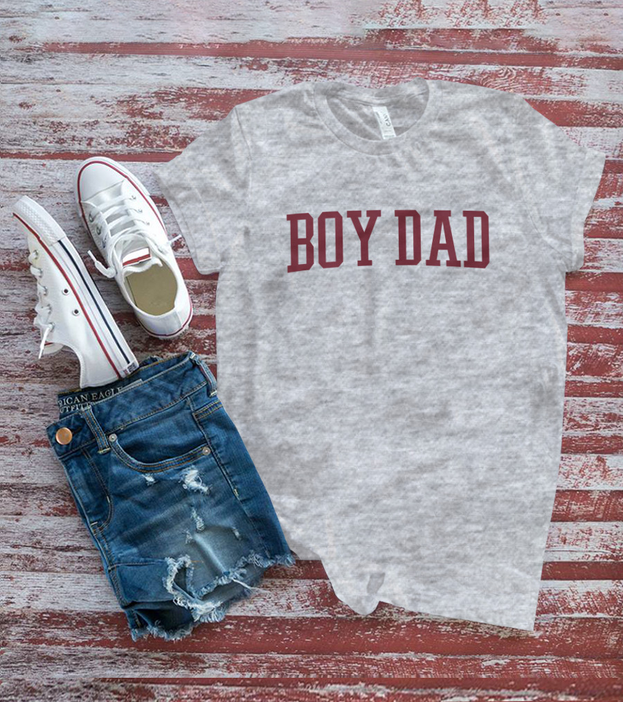 Boy Dad Red Text T-Shirt