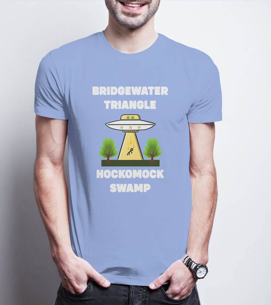 Bridgewater Triangle Hockomock Swamp UFO Alien Abduction Scene T-Shirt