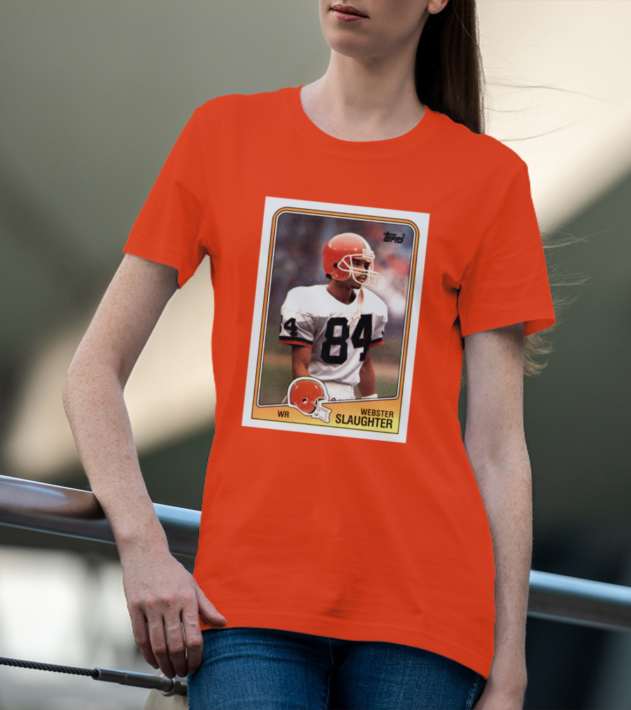 Webster Slaughter WR Cleveland Browns Topps Football Card T-Shirt