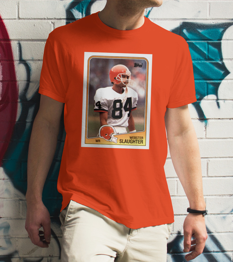 Webster Slaughter WR Cleveland Browns Topps Football Card T-Shirt