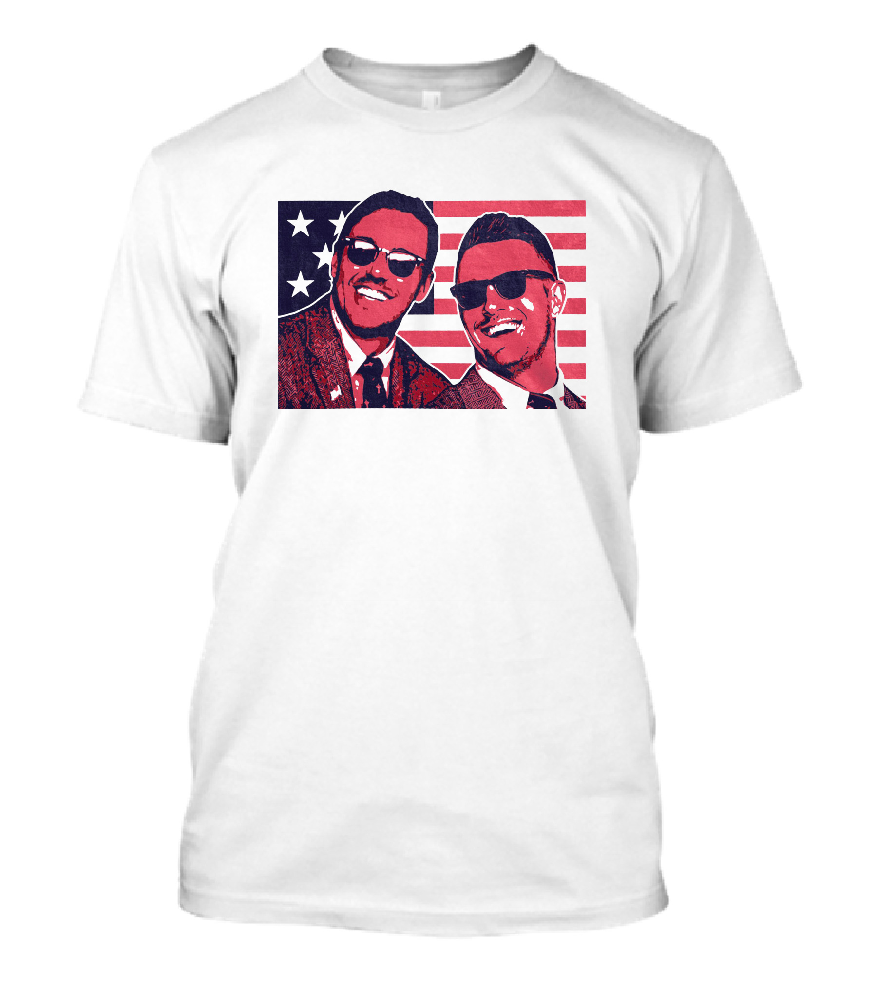Brooks Koepka Merch The Hug USA Flag Sunglasses Smiling T-Shirt