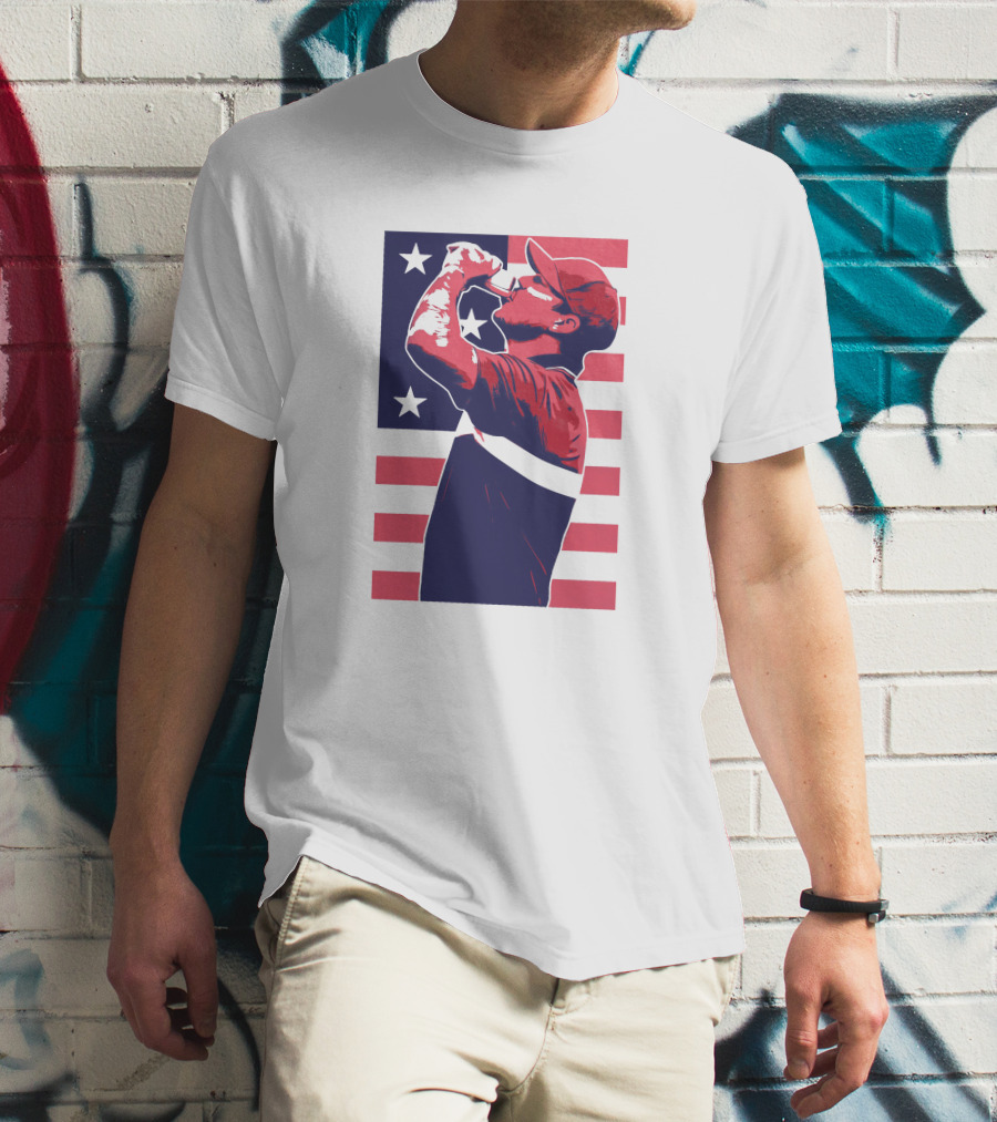 Brooks Koepka The Chug American Flag T-Shirt