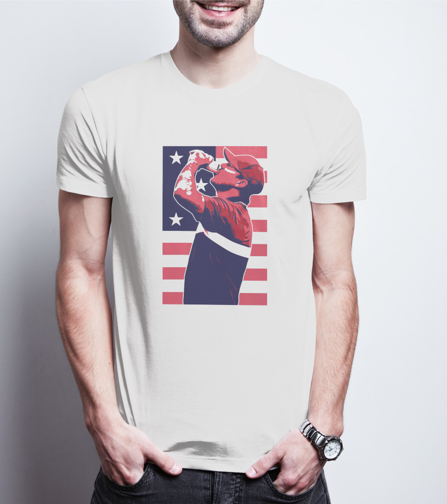 Brooks Koepka The Chug American Flag T-Shirt