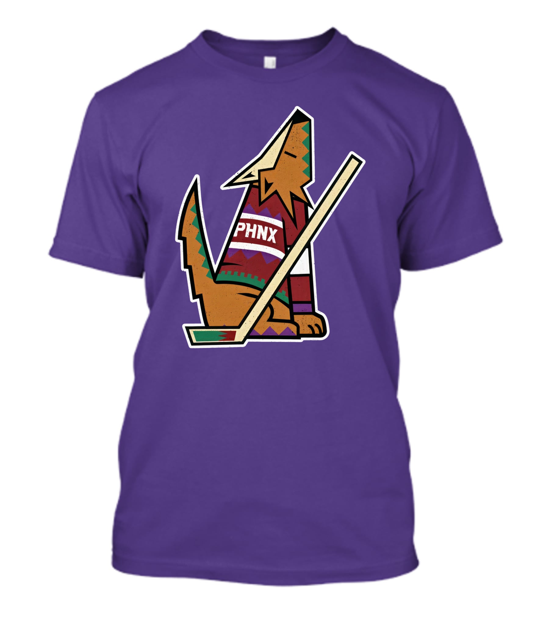 Phnx Locker Merch PHNX Howling Coyote Hockey Stick T-Shirt