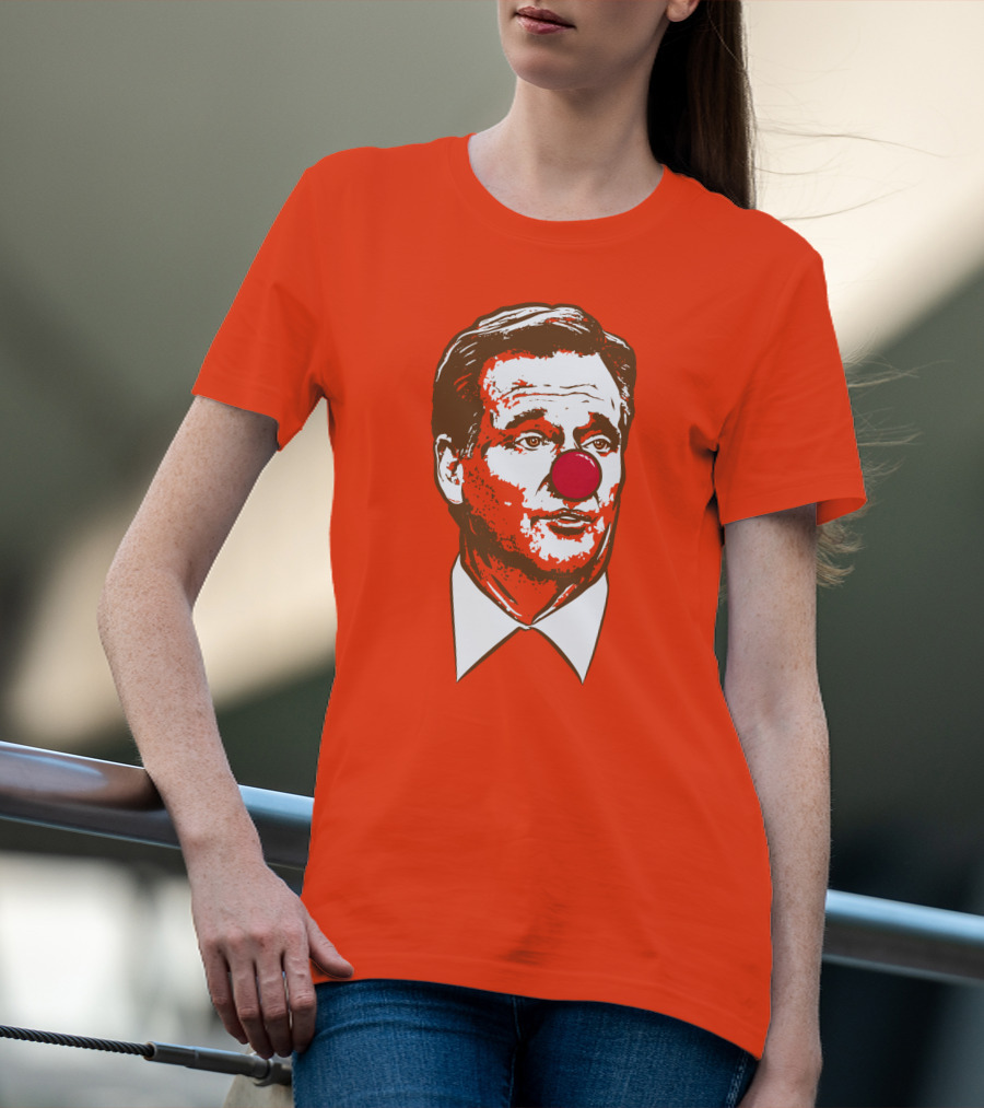 Cle Clown NFL Roger Goodell Red Nose Satire T-Shirt