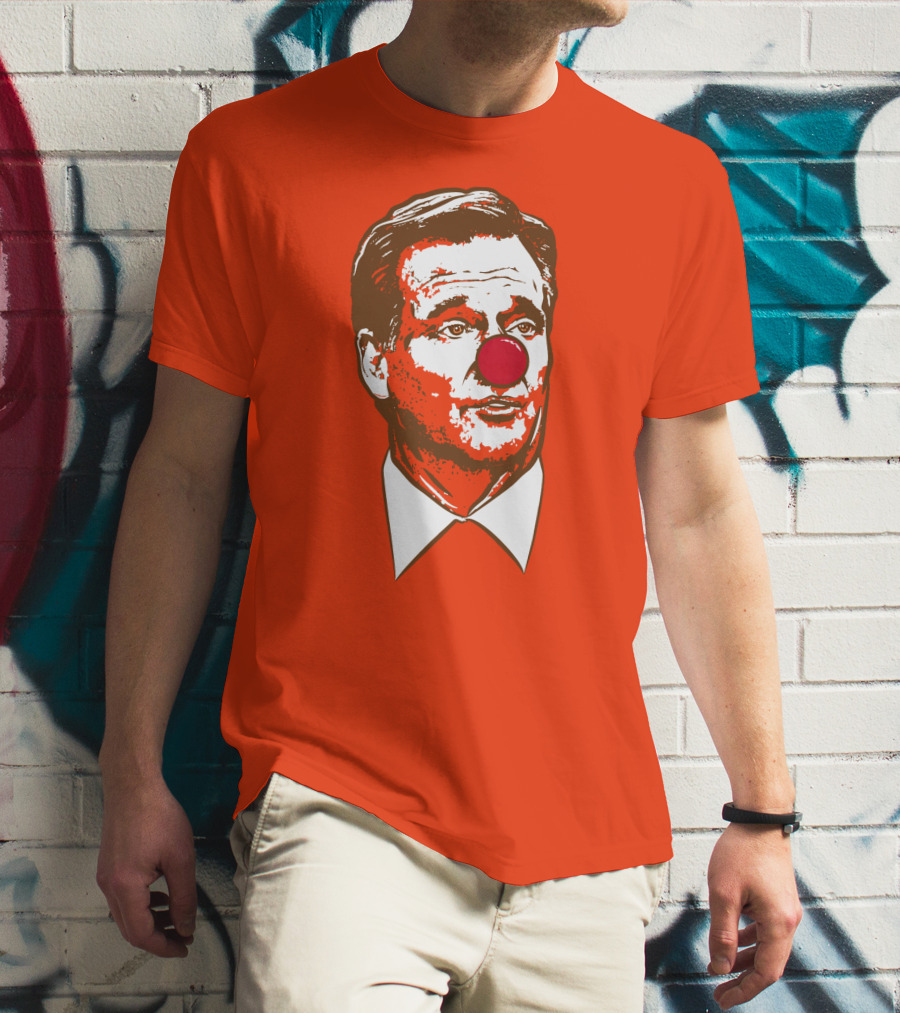 Cle Clown NFL Roger Goodell Red Nose Satire T-Shirt