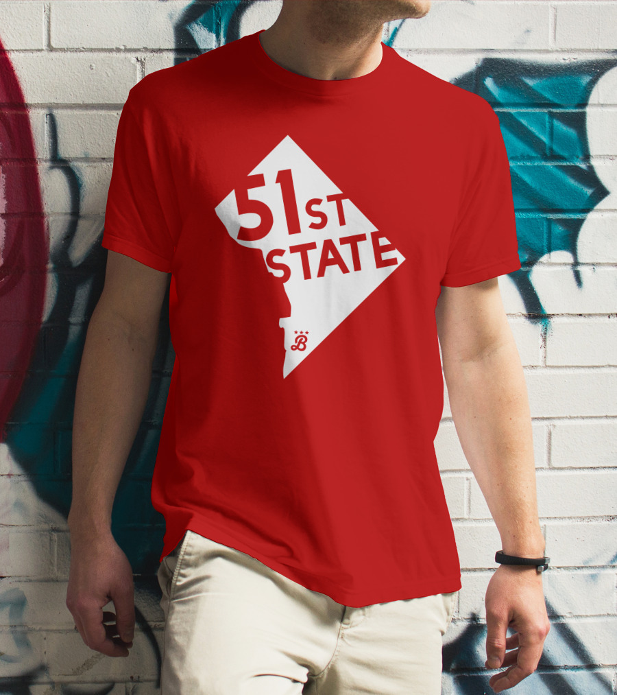 Juan Soto 51St State Wear Bailiwick Washington DC 51st State Outline T-Shirt