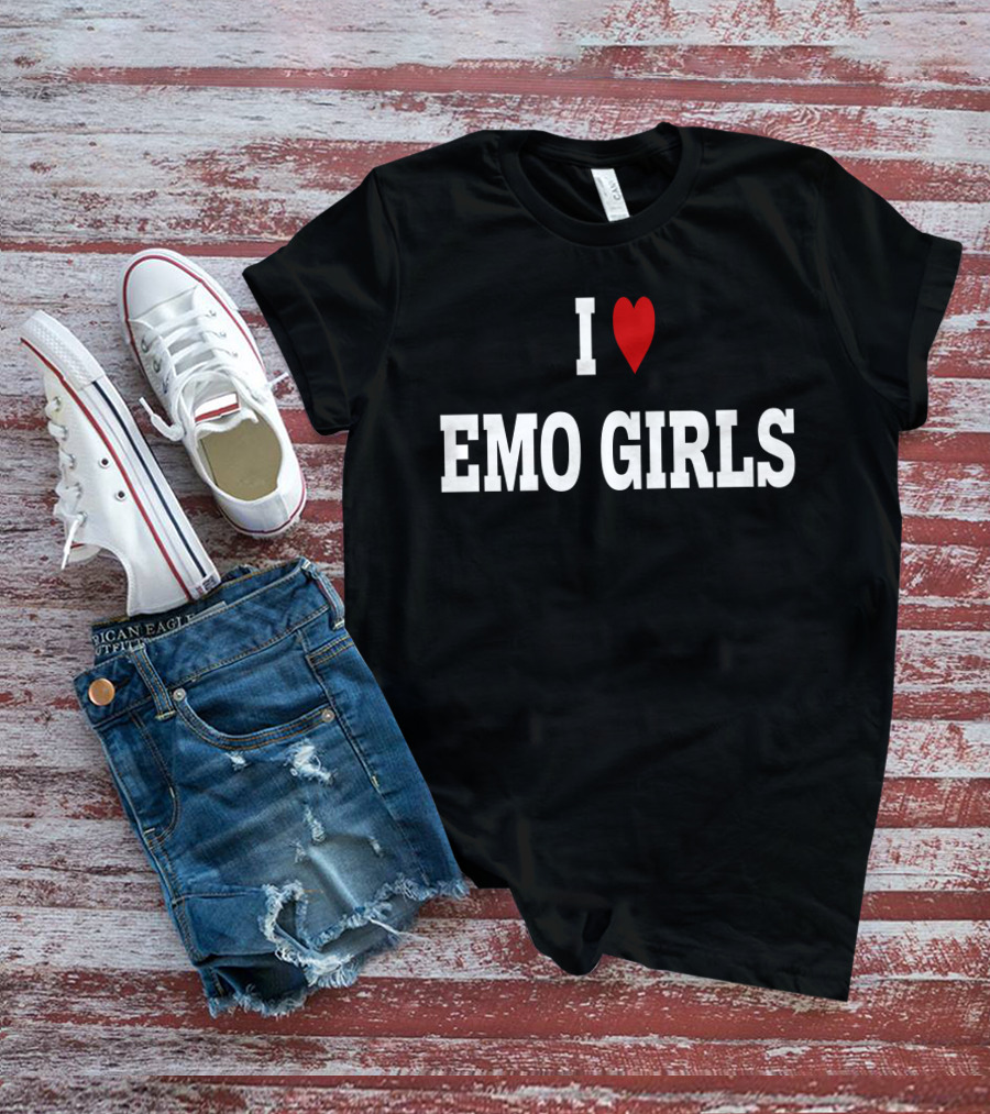 I Love Emo Girls Romancaandle Emo Culture Expression T-Shirt