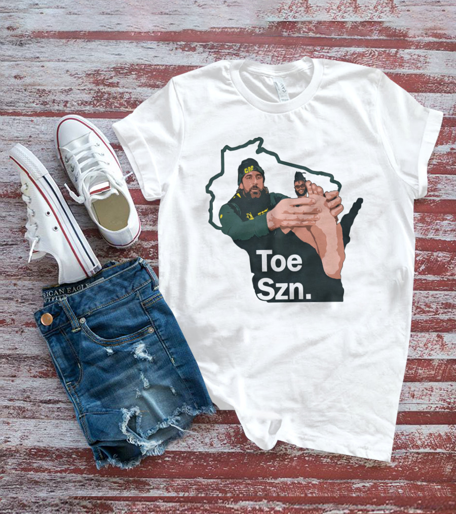 Kurt Benkert Aaron Rodgers Toe Szn GBP Wisconsin Outline T-Shirt