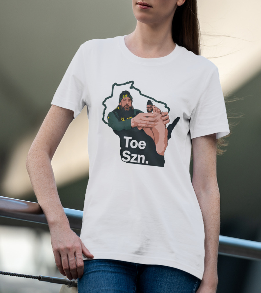 Kurt Benkert Aaron Rodgers Toe Szn GBP Wisconsin Outline T-Shirt