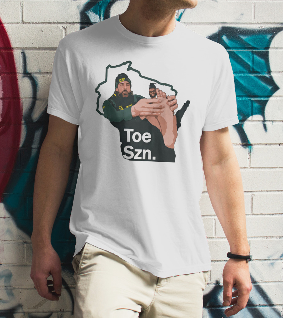Kurt Benkert Aaron Rodgers Toe Szn GBP Wisconsin Outline T-Shirt