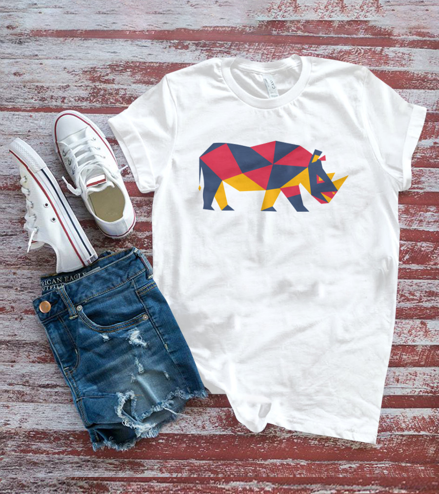 Kevin Pietersen Sorai Shop Rhino Geometric Multicolor T-Shirt