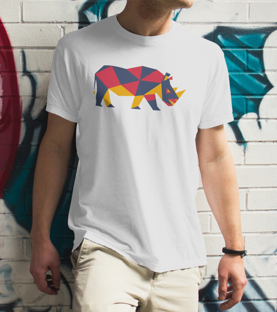Kevin Pietersen Sorai Shop Rhino Geometric Multicolor T-Shirt