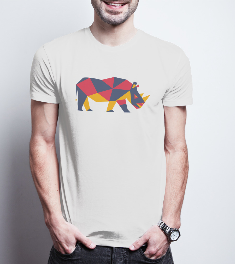Kevin Pietersen Sorai Shop Rhino Geometric Multicolor T-Shirt