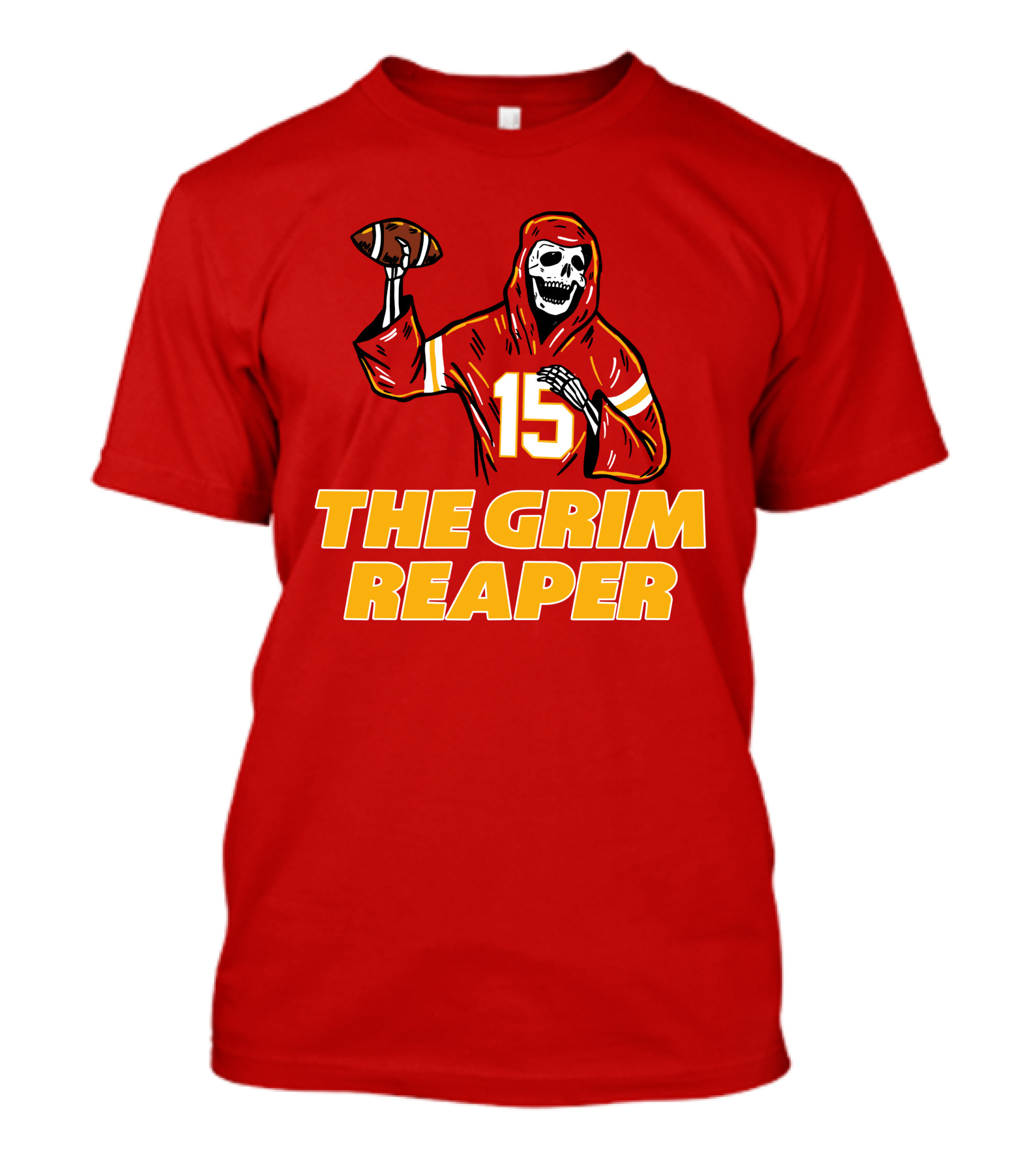 The Grim Reaper 15 Patrick Mahomes KC Chiefs T-Shirt
