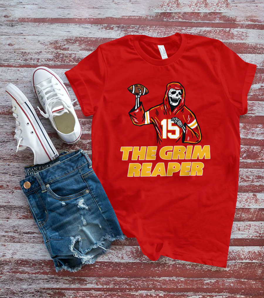 The Grim Reaper 15 Patrick Mahomes KC Chiefs T-Shirt