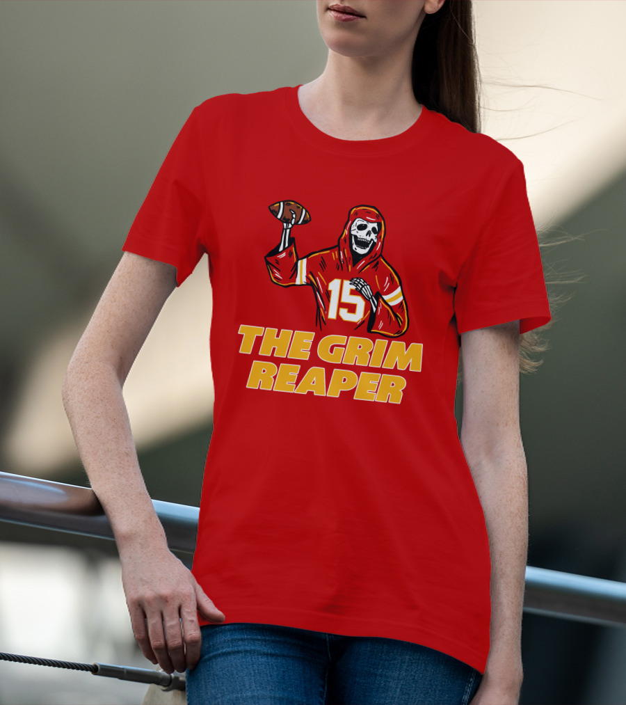 The Grim Reaper 15 Patrick Mahomes KC Chiefs T-Shirt
