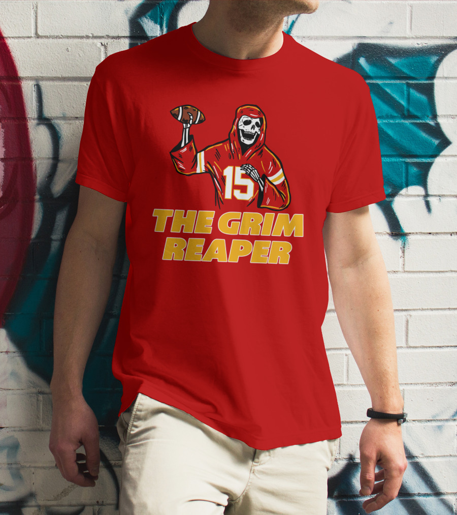 The Grim Reaper 15 Patrick Mahomes KC Chiefs T-Shirt
