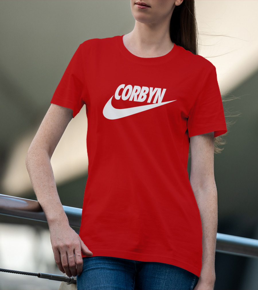 Corbyn Swoosh Parody Red T-Shirt