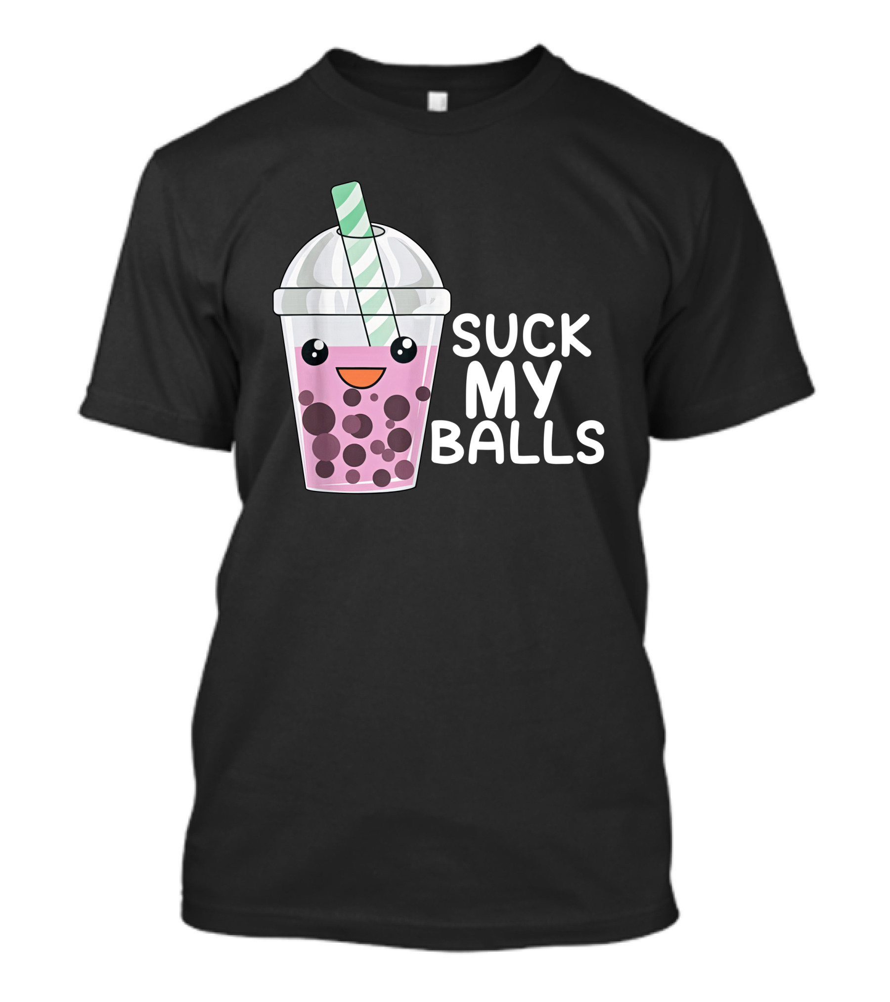 Suck My Balls Boba Tea Cute Cartoon T-Shirt