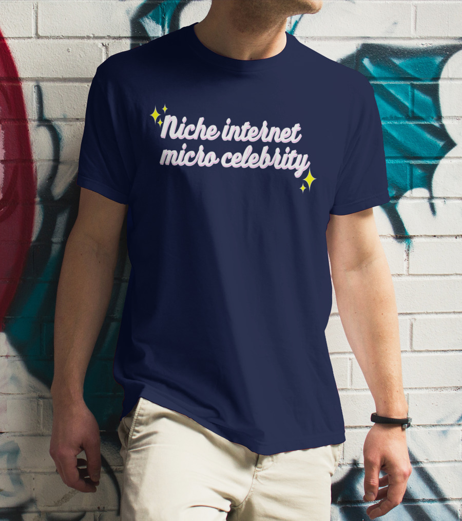 Niche Internet Micro Celebrity Srishtigargg Sparkling Text T-Shirt