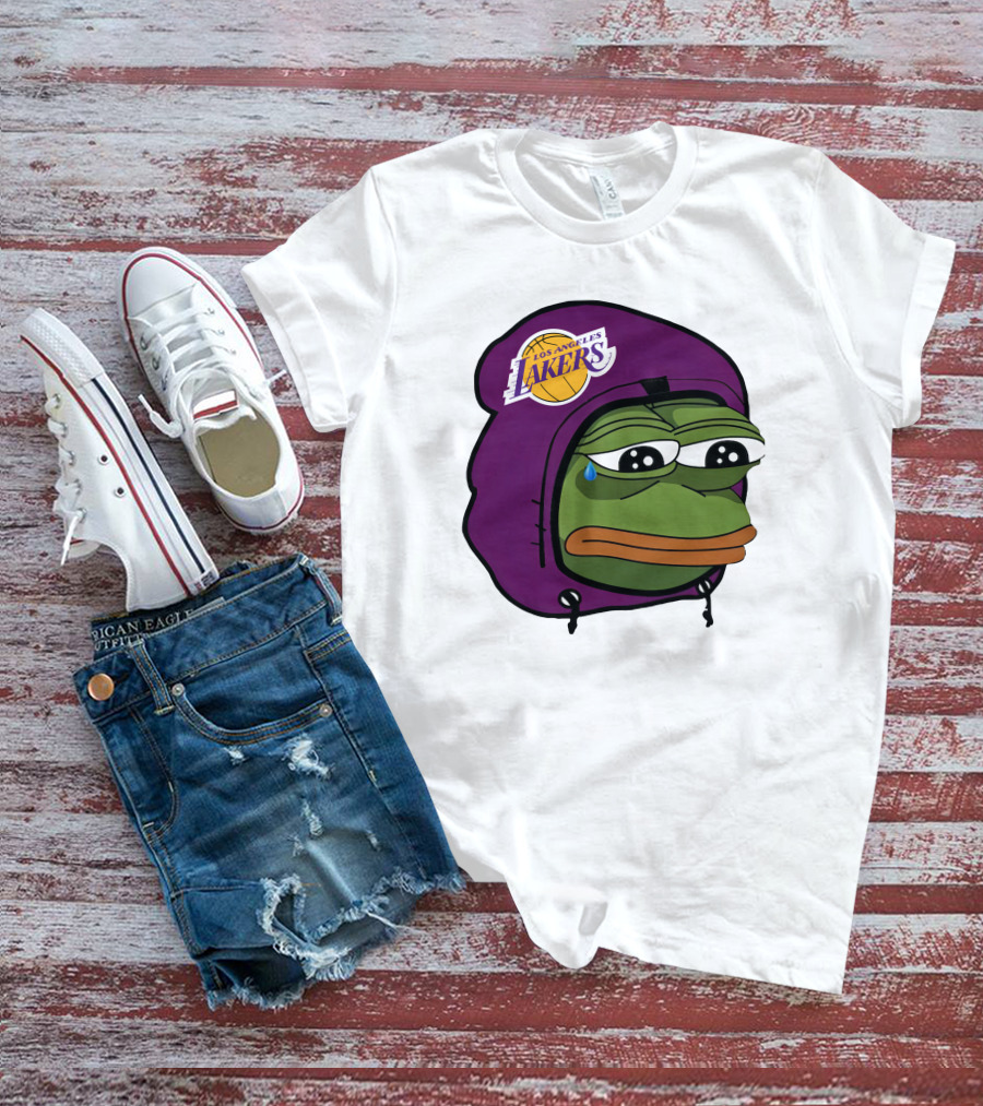 Lakeshowyo Los Angeles Lakers Fan Sad Pepe T-Shirt