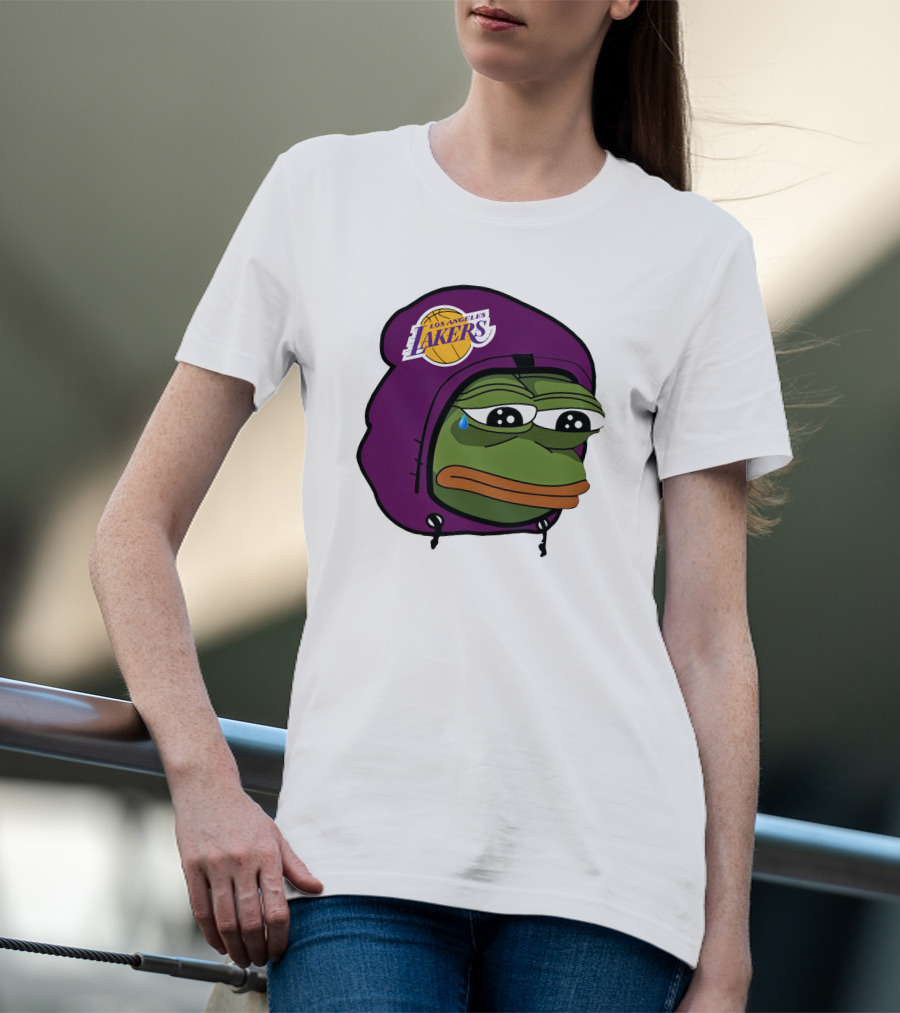 Lakeshowyo Los Angeles Lakers Fan Sad Pepe T-Shirt